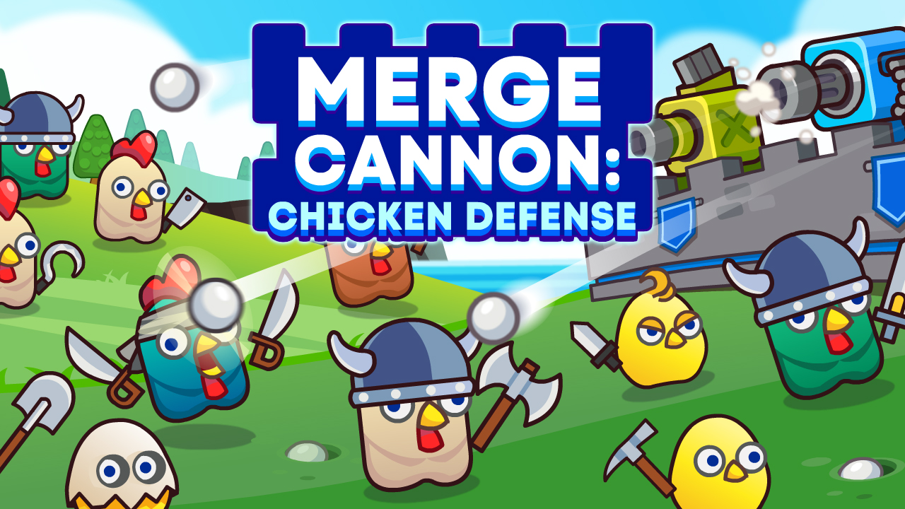 Gioco Merge Cannon Chicken Defense Su Giochi 123